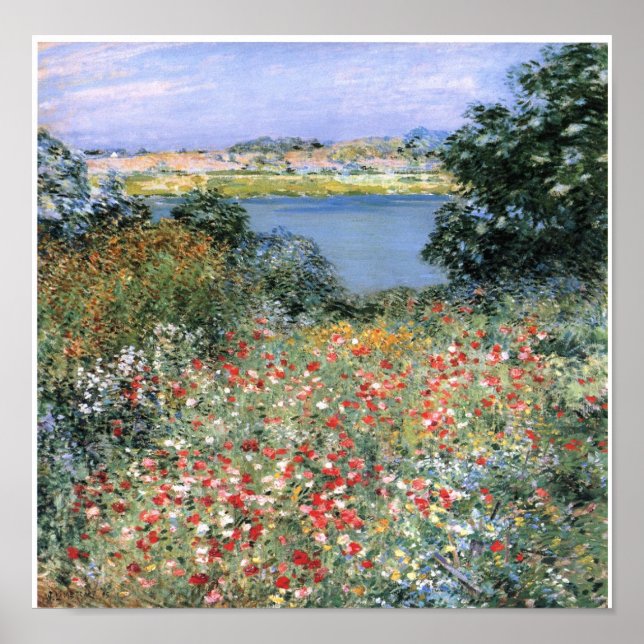 Vintage Willard Metcalf Poppy Garden Poster (Framsidan)