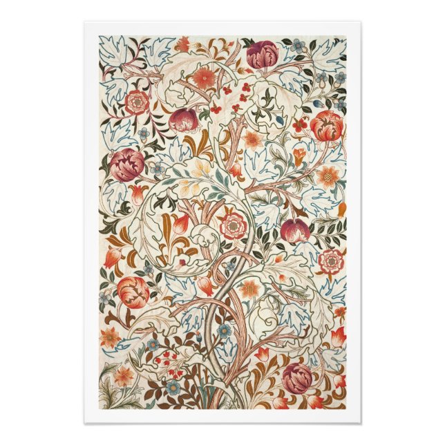 Vintage William Morris Acanthus Portière Fototryck (Framsidan)