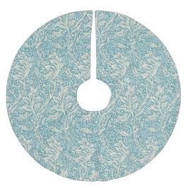 Vintage William Morris Arcadia Blommigt Sömlöst Julgransmatta Borstad Polyester