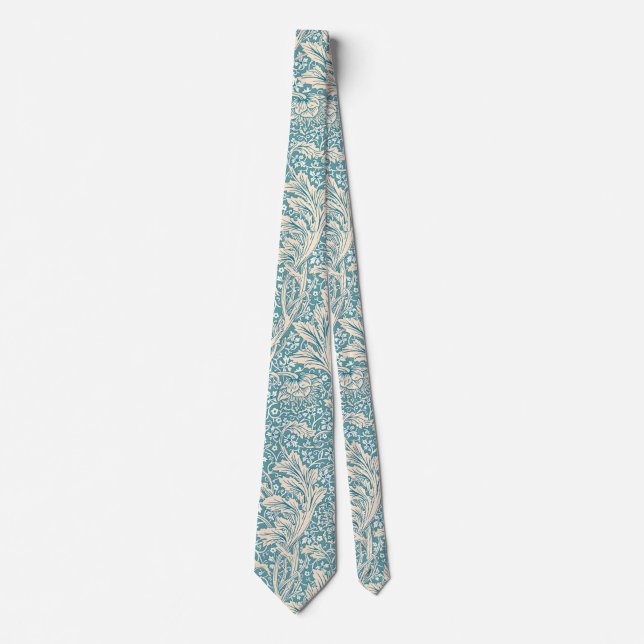 Vintage William Morris Arcadia Blommigt Sömlöst Slips (Framsida)