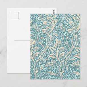 Vintage William Morris Arcadia Blommigt Sömlöst Vykort