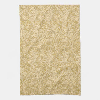 Vintage William Morris Arcadia Guld Sömlös Kökshandduk