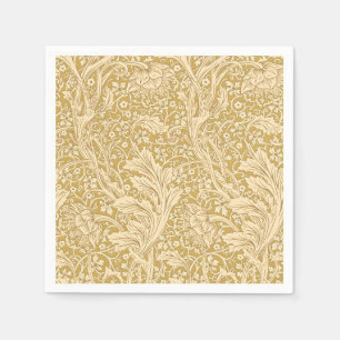Vintage William Morris Arcadia Guld Sömlös Pappersservett