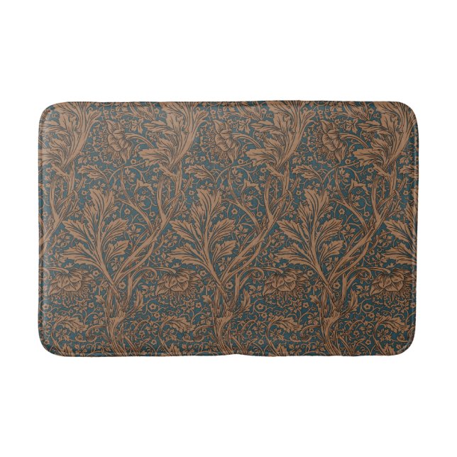 Vintage William Morris Arcadia Sömlös mönsterdesig Badrumsmatta (Framsidan)