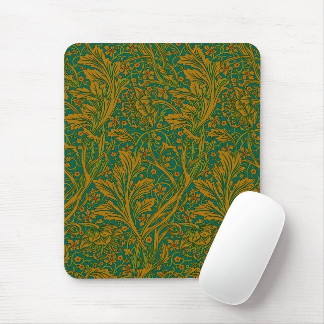 Vintage William Morris Arcadia Sömlös mönsterdesig Musmatta (Med mus)