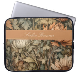 Vintage William Morris Autumn Blommigt Laptop Fodral
