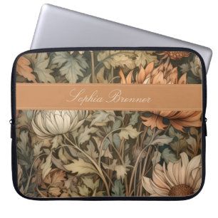 Vintage William Morris Autumn Blommigt Laptop Fodral