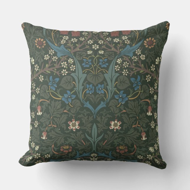 Vintage William Morris Blackthorn Kudde (Framsida)