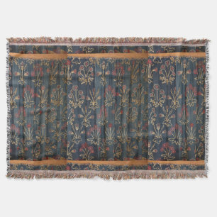 Vintage William Morris Blommigt Daisy Mönster Filt