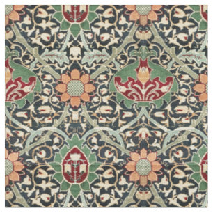 Vintage William Morris Blommigt Skriv ut Mönster Tyg