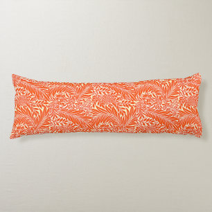 Vintage William Morris Blommönster White Orange Kroppskudde