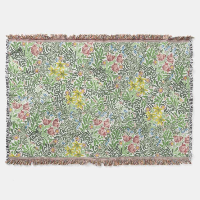 Vintage William Morris Bower Flowers Greenery Filt (Framsidan)