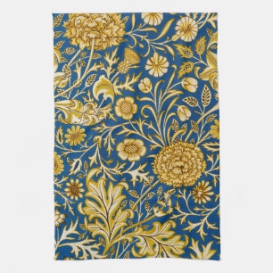 Vintage William Morris Cherwell Blå Blommig Konst Kökshandduk
