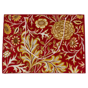 Vintage William Morris Cherwell Röd Blommig Konst