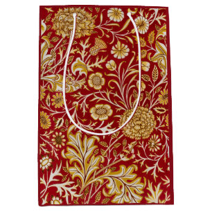 Vintage William Morris Cherwell Röd Blommig Konst