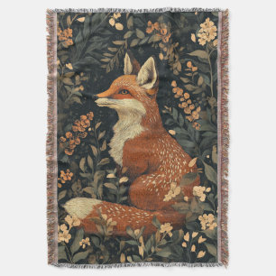 Vintage William Morris Cottage Core Räf & Lövverk Filt