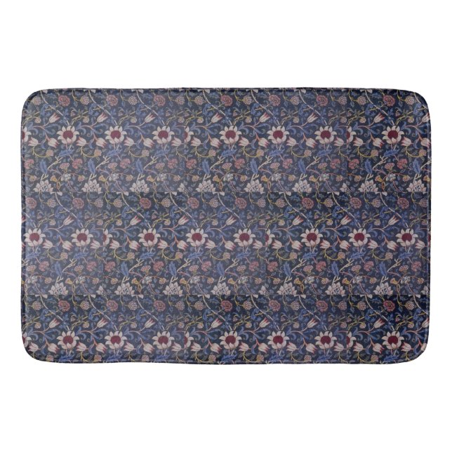 Vintage William Morris Evenlode-mönster Badrumsmatta (Framsidan)