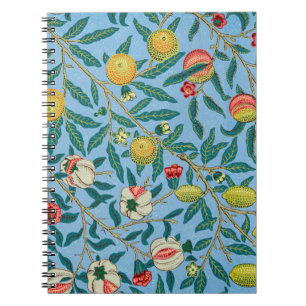 Vintage William Morris 'Four Fruits' Mönster Anteckningsbok
