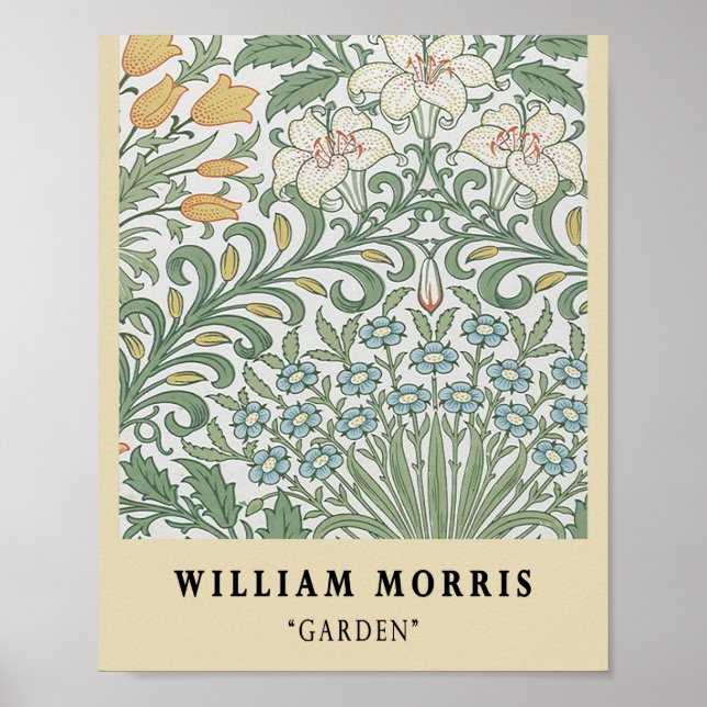 Vintage William Morris Garden Exhibition Poster (Framsidan)