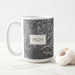 Vintage William Morris Grått Botanical Monogram Kaffemugg