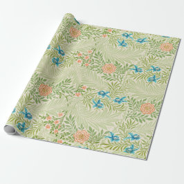 Vintage william morris greenery blommigt presentpapper