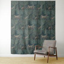 Vintage William Morris Greenery Forest Animals