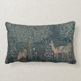 Vintage William Morris Greenery Forest Animals Lumbarkudde