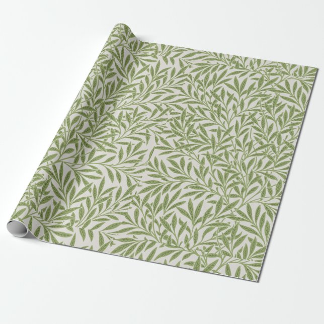 Vintage william morris greenery presentpapper (Utrullad)