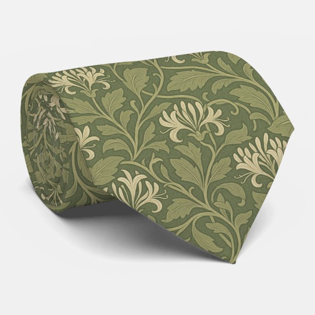 Vintage William Morris Grönt Honeysuckle Elegance Slips (Rullad)