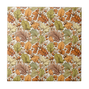 Vintage William Morris Höstblad Berry Kakelplatta