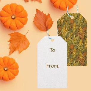 Vintage William Morris Höstkorn Presentetikett