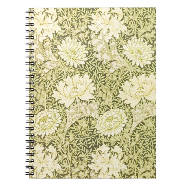 Vintage William Morris Krysantemum-mönster Anteckningsbok (Framsidan)