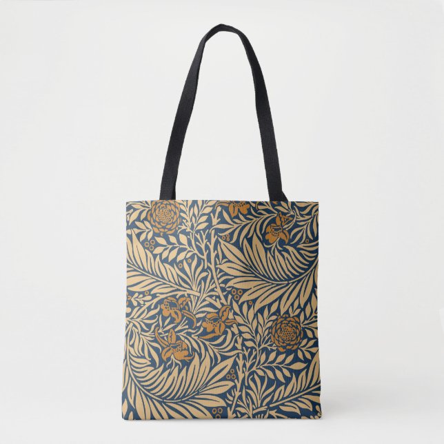 Vintage William Morris Larkspur Mönster Tygkasse (Framsida)