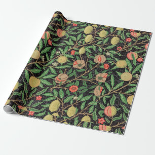 Vintage william morris lemon blommigt art presentpapper