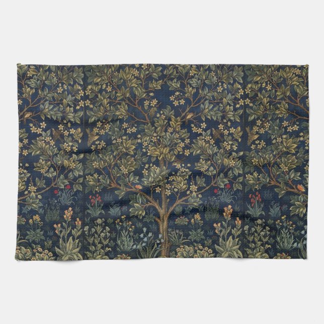 Vintage William Morris–Livets Träd  Kökshandduk (Horisontell)