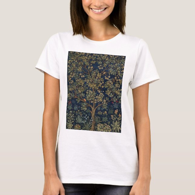 Vintage William Morris–Livets Träd  T Shirt (Framsida)
