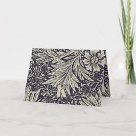 Vintage William Morris Marigold Mönster Note Card Tack Kort