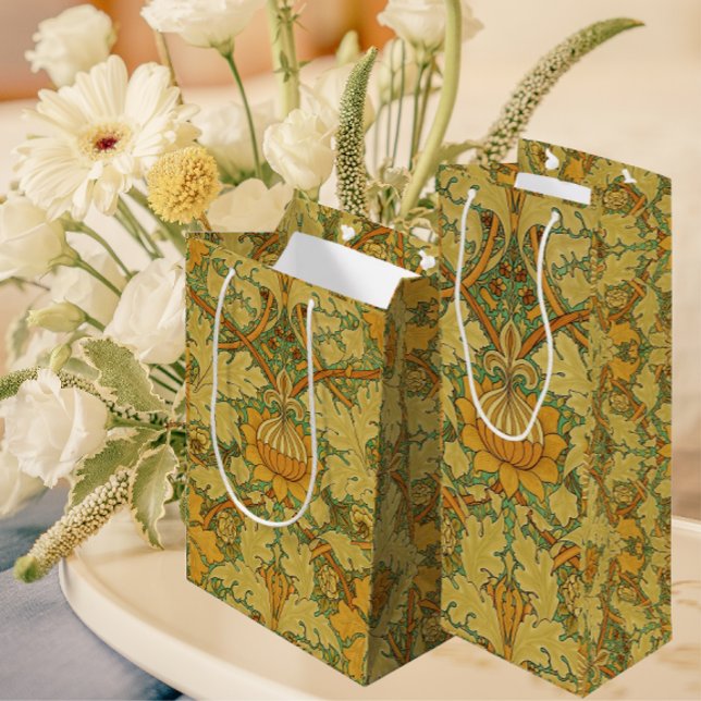 Vintage William Morris Orange Gul Grön (William Morris sophisticated classic!)