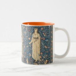 Vintage William Morris Painting - Flora Två-Tonad Mugg