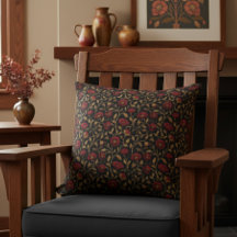 Vintage William Morris Red Gold Poppy Floral