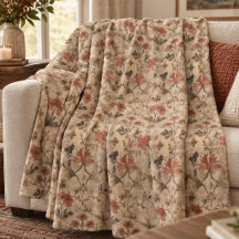 Vintage William Morris Rost Vattenfärg Blommig