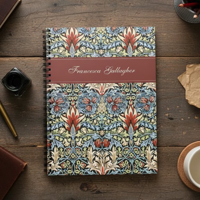 Vintage William Morris Snakehead Blommigt Anteckningsbok (Skapare uppladdad)