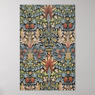 Vintage William Morris Snakehead Poster