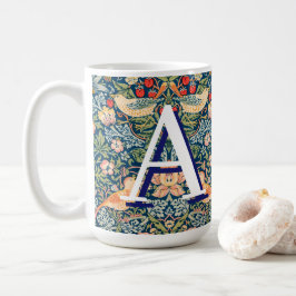 Vintage William Morris 'Strawberry Thief' Monogram Kaffemugg