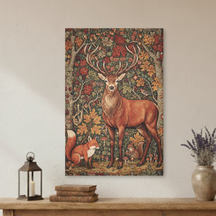 Vintage William Morris Stugga Hjort Höst Canvastryck