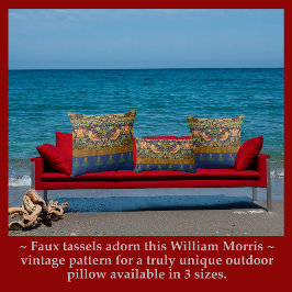 Vintage William Morris Tassel Indoor Kudde