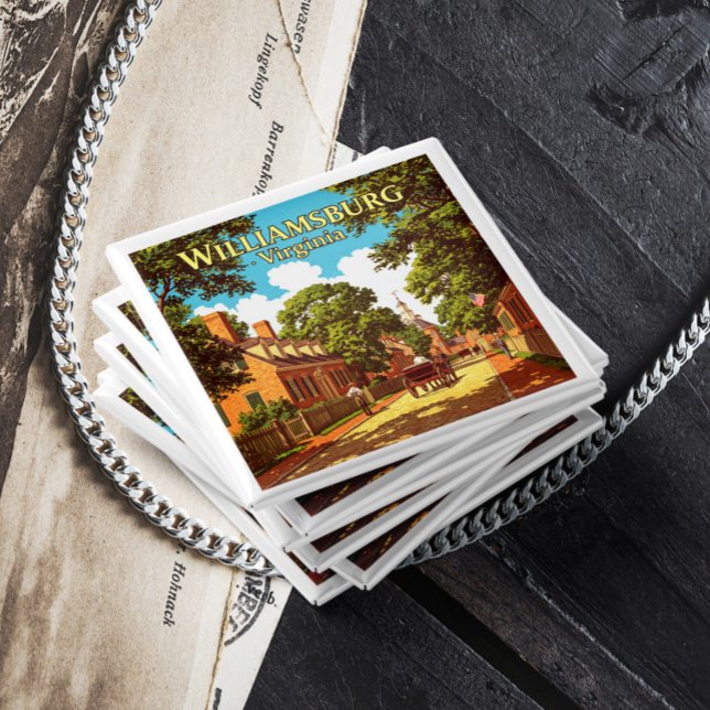 Vintage Williamsburg Virginia Magnet (Skapare uppladdad)