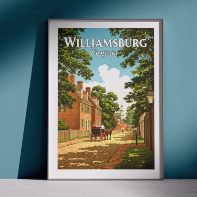 Vintage Williamsburg Virginia Poster (Skapare uppladdad)