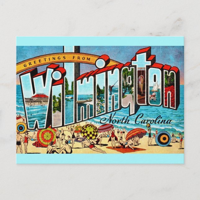 Vintage Wilmington NC  Vykort (Framsida)