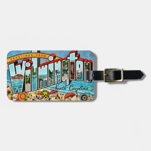 Vintage Wilmington NC vykort Bagageetikett Bagagebricka